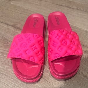 Liliana Pink Slide Sandals